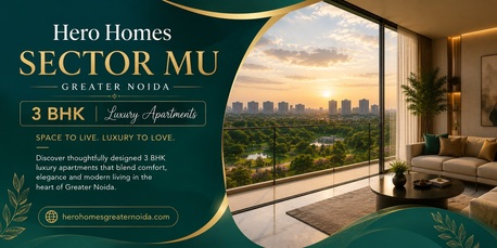 Greater Noida, Real Estate For Sale, 3 BR,  4 Sq. Meter,  Hero Homes Sector MU &ndash; Premium Living In Greater Noida