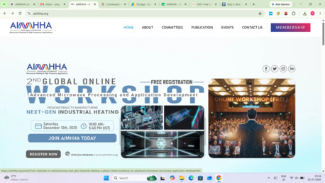 Visakhapatnam, Business, AIMHHA &ndash; Association Of Industrial Microwave Heating & High-Frequency Applications