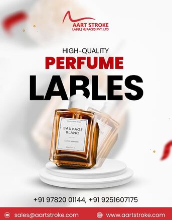 Jaipur, Printing, Perfume Bottle Sticker Printing | Aart Stroke