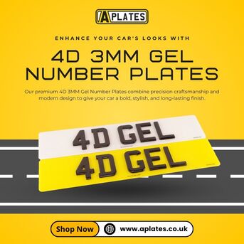 London, Auto Parts, Enhance Your Car With 4D 3MM Gel Number Plates