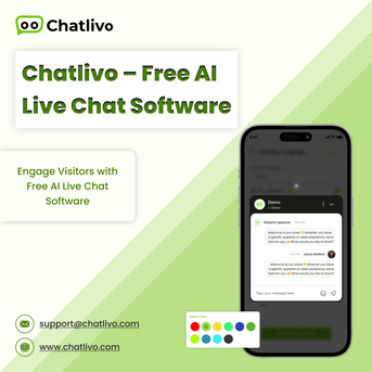 Ahmedabad, Software Development, Chatlivo &ndash; AI Live Chat Software For Any Website | Free