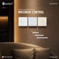 QAR 140,  Secuview Two Gang Brushed Panel Smart Switch With Plastic Border