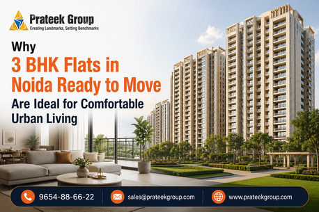 Noida, Real Estate, Why 3 BHK Flats In Noida Ready To Move Are Ideal For Comfortable Urban Living