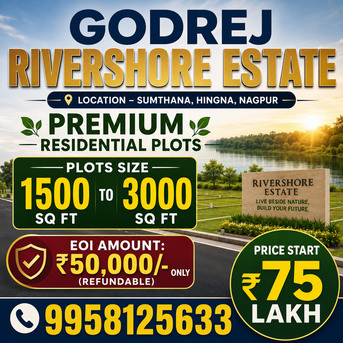 Nagpur, Residential Plots, INR 7500000,  1500 Sq. Feet,  Godrej Rivershore Estate &ndash; Experience Nature-Inspired Living