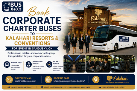 New York, Travel, Book Corporate Charter Buses To Kalahari Resorts & Conventions For Event In Sandusky, OH