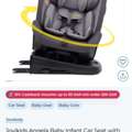 SAR 500,  Jovikids Angela 360 Isofix Car Seat 0-12 Years - Grey  SKU: 103429731