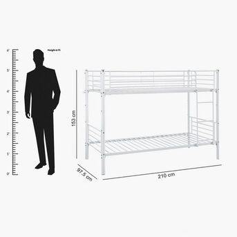 Muharraq, Furniture, BHD 49,  🛏️ BUNK BED FOR SALE – Modern White Metal Frame Home Centre