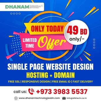 Manama, Marketing, TODAY OFFER-SINGLE PAGE WEBSITE DESIGN IN BAHRAIN