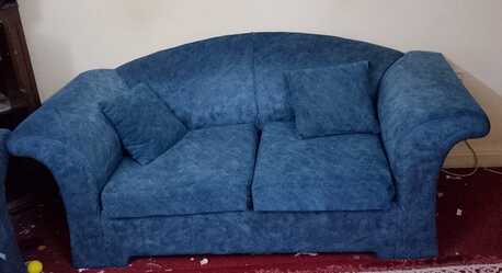 Ras Rumman, Furniture, BHD 65,  2-Seater Blue Sofa For Sale