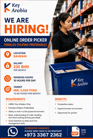 Manama, Jobs, Online Section Staff Required For SuperMarket