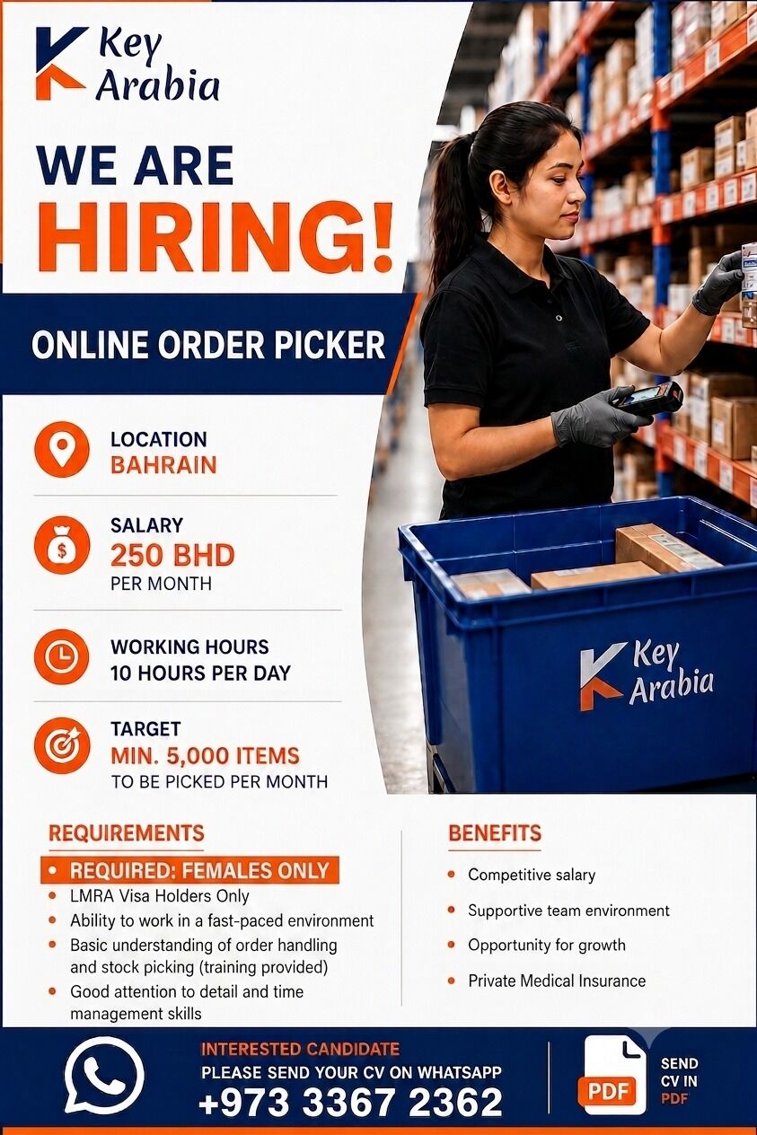 Manama, Jobs, Online Section Staff Required For SuperMarket