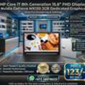 BHD 123,  HP Core I7 Laptop Nvidia GeForce 2GB Graphics (Total 10GB) 15.6 FHD Display FREE GIFTS