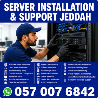 Al Rawdah, Technical, ✅✅✅ SERVER INSTALLATION & SUPPORT JEDDAH – ✅ 057 007 6842 ✅✅✅