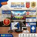 BHD 14,  8K Smart TV Box With Android 16 & Dual Band (Can Watch Free All TV & Movies) Plug & Watch