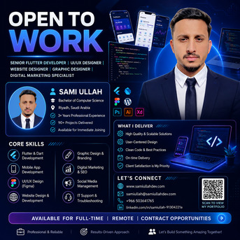 Makkah, Job Seekers, Bachelor Of Computer Science | Mobile App Developer & UI/UX Designer