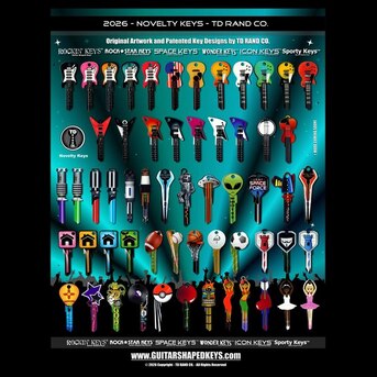 New York, Household Items, USD 6,  Custom Shaped Keys | Unique House Key Designs & Key Blanks &ndash; Guitar Shaped Keys