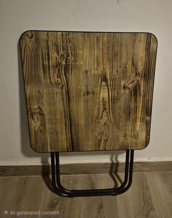 Al Rawdah, Furniture, SAR 35,  Foldable Table (Wooden Look)