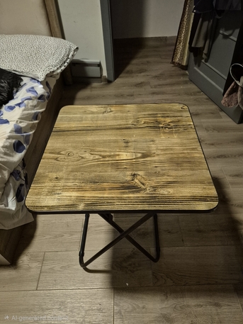 Al Rawdah, Furniture, SAR 35,  Foldable Table (Wooden Look)