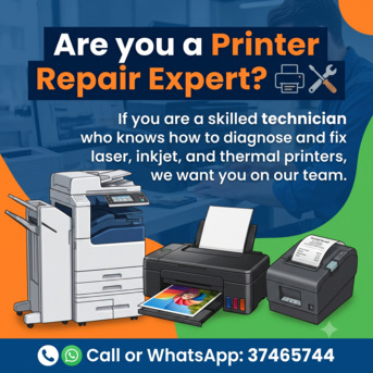 Manama, Jobs, Are You A Printer Repair Expert