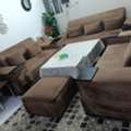 SAR 350,  Clean Sofa Set Of 3+2+2+Square Seat With Onle Large & One Small Table For Sale