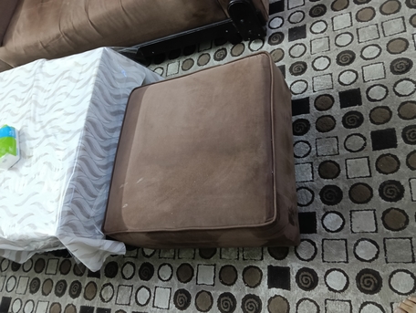 Jeddah, Furniture, SAR 350,  Clean Sofa Set Of 3+2+2+Square Seat With Onle Large & One Small Table For Sale
