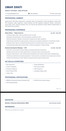 Riyadh, Job Seekers, HSE, Safety