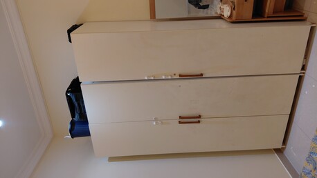 Khobar, Furniture, SAR 650,  Queen Size Bedroom Set HOMEBOX (08 Months Used) And IKEA Cupboard, Wall Mirror