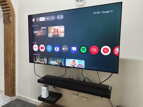 Al Dana, Electronics, SAR 700,  TCL 55" QLED 4K TV With Wall Bracket For Sale - Excellent Condition With