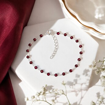 Jaipur, Jewelry, INR 3000,  Buy Now Handmade Garnet Bracelets Online