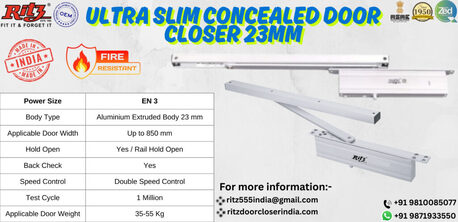 Mumbai, Heavy Equipment, Ultra Slim Concealed Door Closer