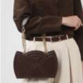 INR 18000,  Tulip Brown Leather Shoulder Bag For Women