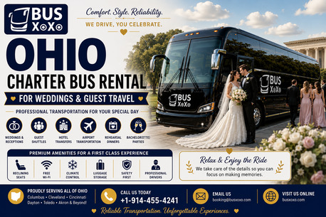 New York, Travel, Ohio Charter Bus Rental For Weddings & Guest Travel