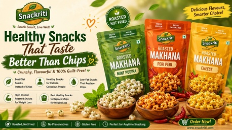 Mumbai, Food, INR 100,  Healthy Snacks That Taste Better Than Chips | Buy Premium Roasted Makhana From Snackriti
