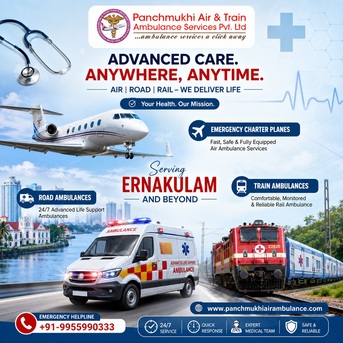 Mumbai, Health, Panchmukhi Emergency Air Ambulance In Ernakulam- Where Compassion Meets Care