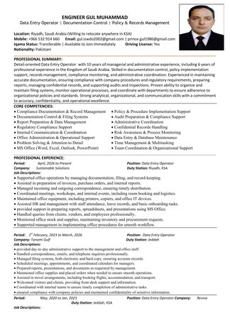 Riyadh, Job Seekers, Data Entry Operator