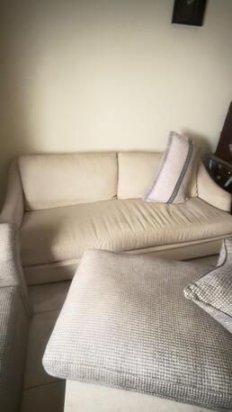 Manama, Household Items, BHD 20,  Good Condition Cream Fabric Sofa For Sale