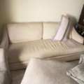 BHD 20,  Good Condition Cream Fabric Sofa For Sale
