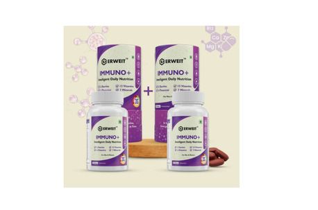 Ahmedabad, Health & Beauty Items, INR 1,  ERWEIT Immuno+ Multivitamin & Multimineral Supplement For Daily Wellness