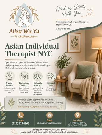 New York, Health, Trusted Asian Individual Therapist NYC | Compassionate And Culturally Attuned Care