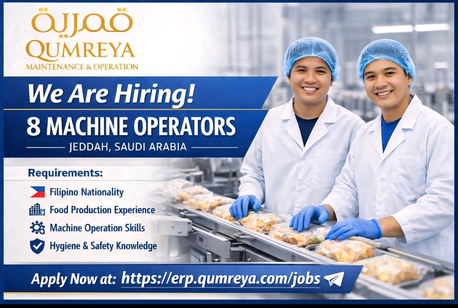 Jeddah, Jobs, Machines Operators