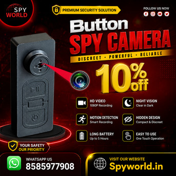 New Delhi, Electronics, INR 5449,  Button Spy Camera Shop In Delhi &ndash; 8585977908 &ndash; Best Offers 2026 At Spy World