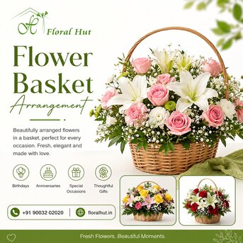 Chennai, Florist, Flower Basket Arrangement In Chennai