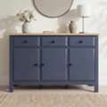 GBP 179,  Haven Blue Large Painted 3 Door Sideboard Cabinet