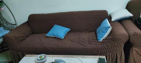 Jubail, Furniture, SAR 700,  SOFA SET WITH 07 SEATER FOR SALE ALMOST NEW