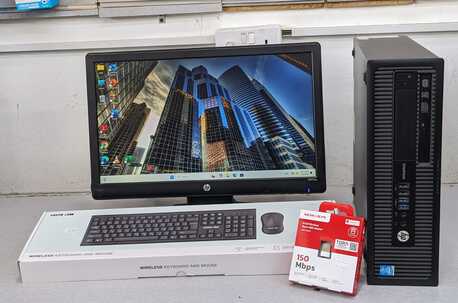 Manama, Computers, BHD 63,  HP Core I7 8GB RAM 256GB SSD 19"Monitor Built-in Speaker FREE Wireless Keyboard,Mouse,WIFI