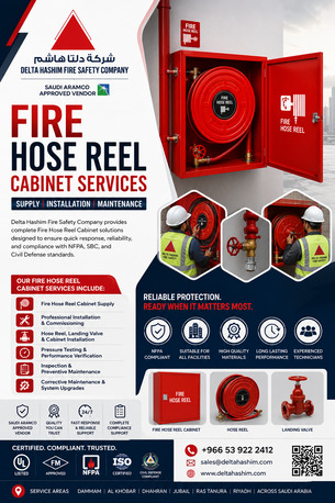 Dammam, Technical, FIRE HOSE REEL CABINET SUPPLY, INSTALLATION & MAINTENANCE SERVICES IN DAMMAM