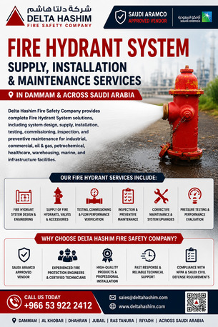 Dammam, Technical, FIRE HYDRANT SYSTEM SUPPLY, INSTALLATION & MAINTENANCE SERVICES IN DAMMAM