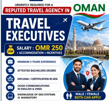 Mumbai, Jobs, Travel Executive (Male / Female)