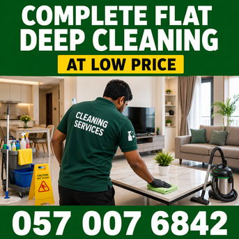 Al Jisr, Cleaning, ✅✅✅ COMPLETE FLAT DEEP CLEANING AT LOW PRICE – ✅ 057 007 6842 ✅✅✅