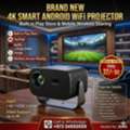 BHD 32,  Brand New 4K Smart Android WIFI Projector (Built-In Play Store) Mobile Screen Sharing
